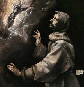 GRECO, El St Francis Receiving the Stigmata Spain oil painting artist